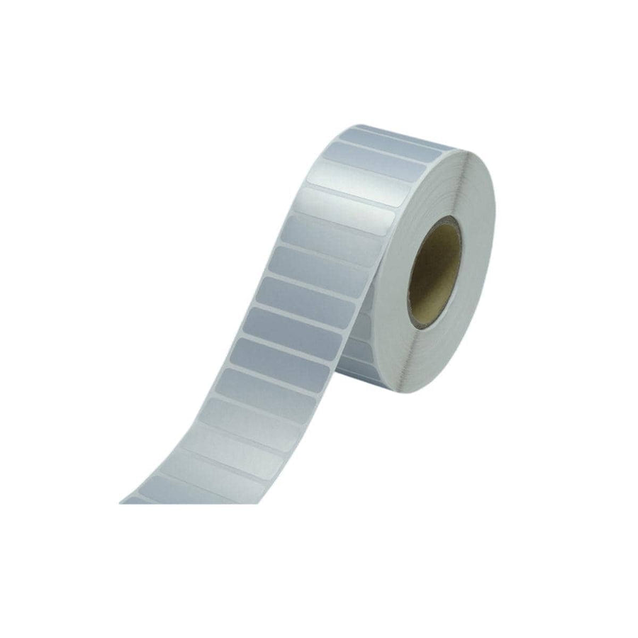Thermal Transfer Labels in Matt Silver - 40 x 10 mm, 4,000 per Roll