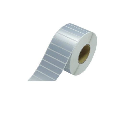 Thermal Transfer Labels in Matt Silver - 50 x 10 mm, 4,000 per Roll