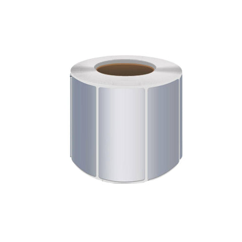 Thermal Transfer Labels in Matt Silver - 60 x 30 mm, 1,000 per Roll