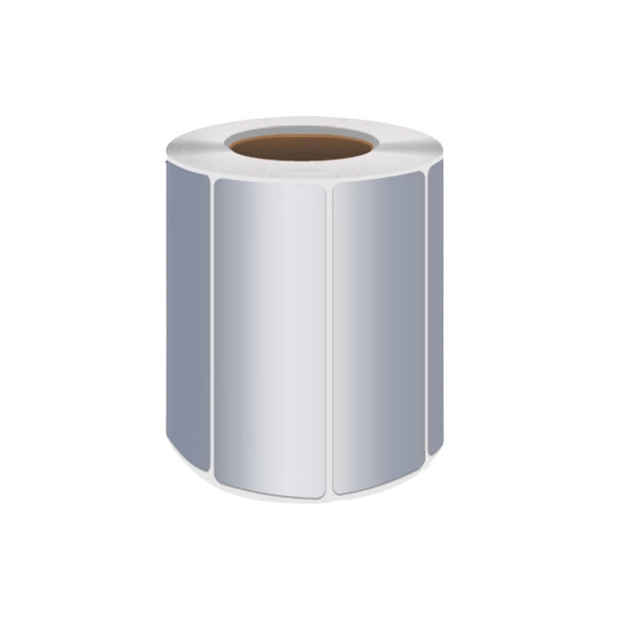 Thermal Transfer Labels in Matt Silver - 80 x 20 mm, 2,000 per Roll