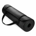 Thick Non-Slip NBR Yoga Mat 183 x 61cm for Pilates and Gym - Small 15mm, Black