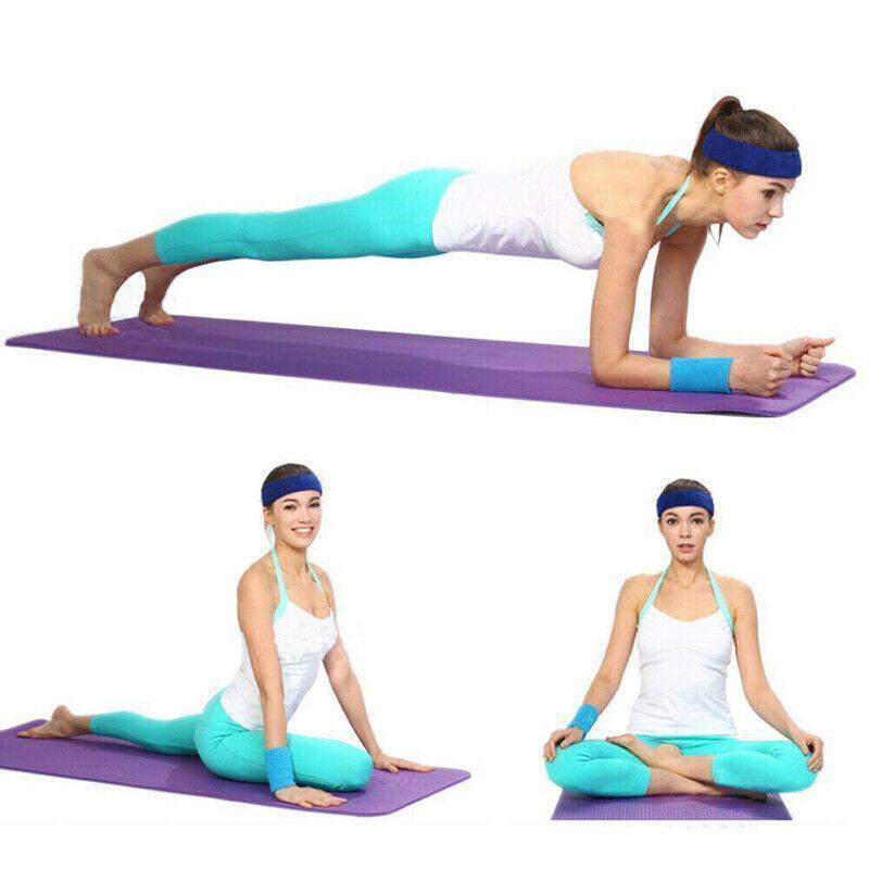 Thick Non-Slip NBR Yoga Mat 183 x 61cm for Pilates and Gym - Small 15mm, Blue - view 12