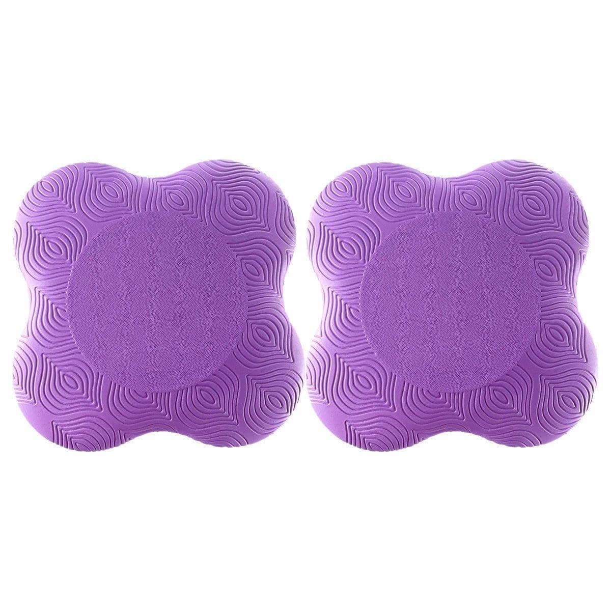 Thick Yoga Kneeling Mats for Knees and Elbows, Set of 2 - Purple