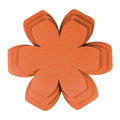 Thickened Flower Shaped Felt Pan Protector Mats, Set of 12 - Orange