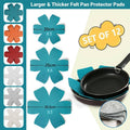 Thickened Flower Shaped Felt Pan Protector Mats, Set of 12 - Orange - view 2