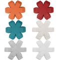 Thickened Flower Shaped Felt Pan Protector Mats, Set of 12 - Orange - view 3