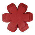 Thickened Flower Shaped Felt Pan Protector Mats, Set of 12 - Red
