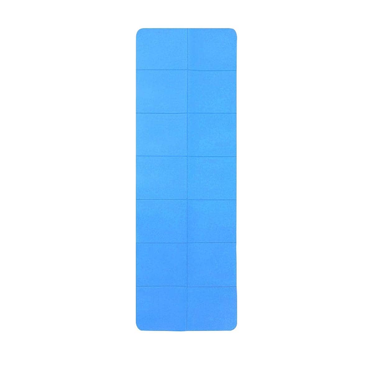 Thickened Folding Yoga Mat 4 mm, Portable Floor Nap Mat - Light Blue