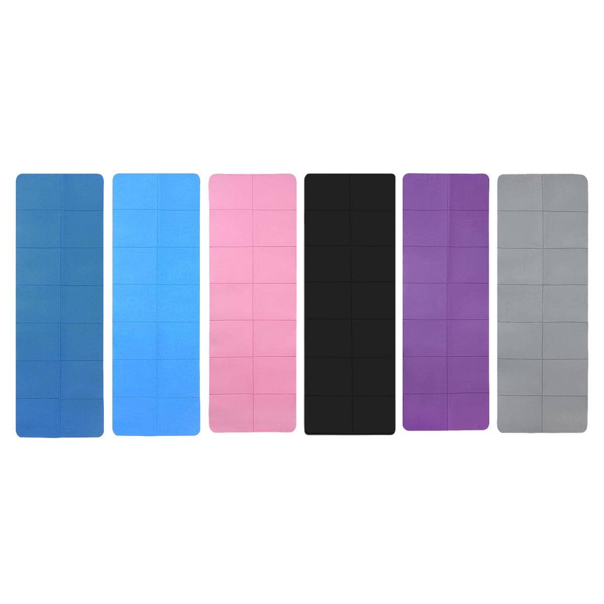 Thickened Folding Yoga Mat 4 mm, Portable Floor Nap Mat - Light Blue - view 3