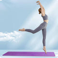 Thickened Folding Yoga Mat 4 mm, Portable Floor Nap Mat - Light Blue - view 5