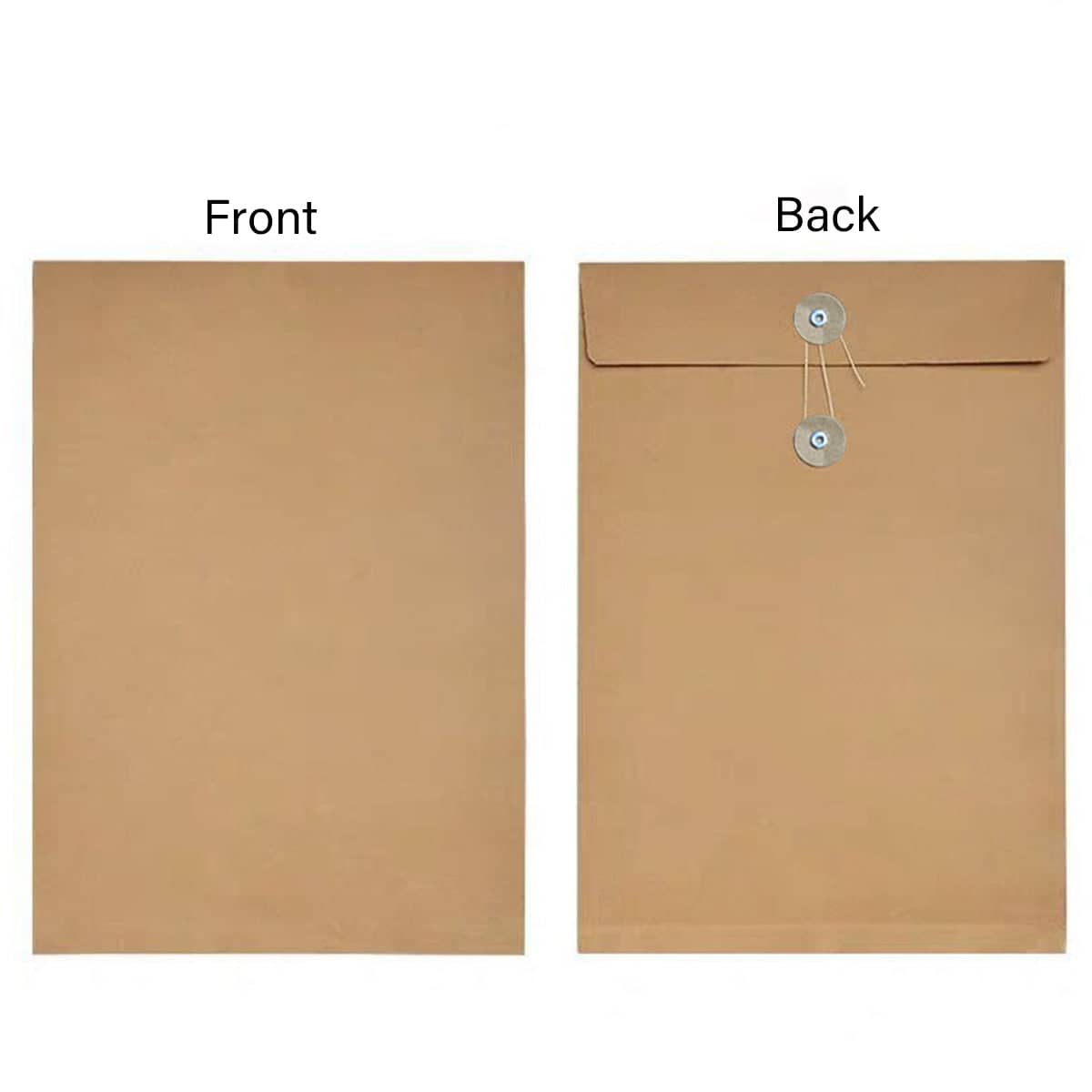 Thickened Kraft Paper File Bag with String Tie, Pack of 100 - view 4