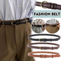 Thin Faux Leather Waist Belt for Women - Black - view 2