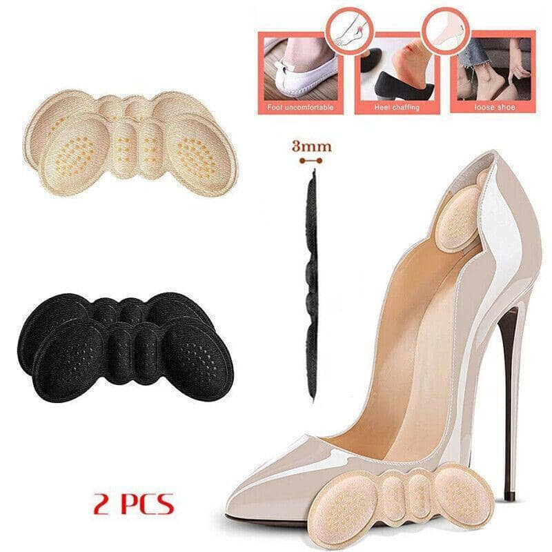 Thin Heel Grip Pads for Shoes, 1 Pair - Black - view 2