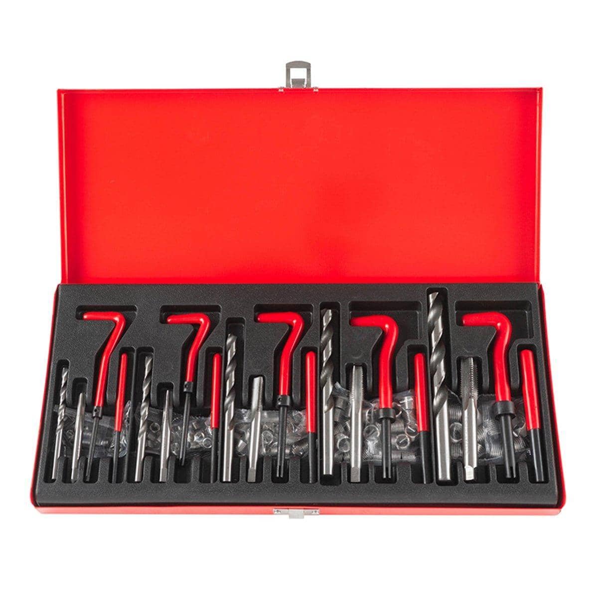Thread Repair Kit, 131 Piece Metric M5 to M12 Coil Insert Set with Drill and Tap - view 2