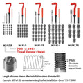 Thread Repair Kit, 131 Piece Metric M5 to M12 Coil Insert Set with Drill and Tap - view 4