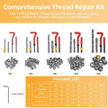 Thread Repair Kit, 131 Piece Metric M5 to M12 Coil Insert Set with Drill and Tap - view 5