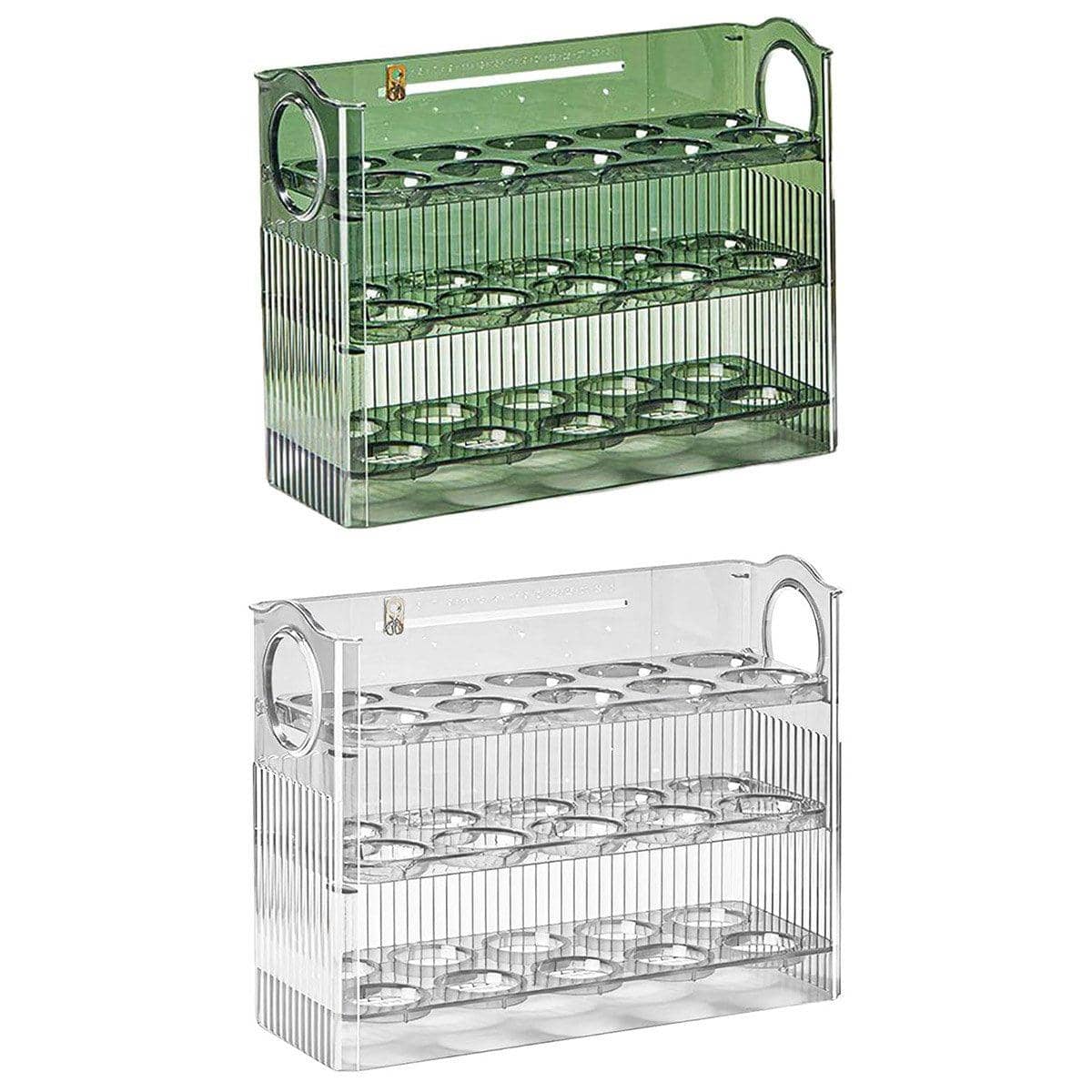 Three-Layer Egg Storage Box - Green, 30 Egg Capacity - view 3