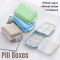 Three Layer Folding Pill Box with 8 Compartments - Blue - view 2