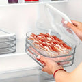 Three-Layer Food Grade Plastic Freezer Storage Box with Lid - view 5