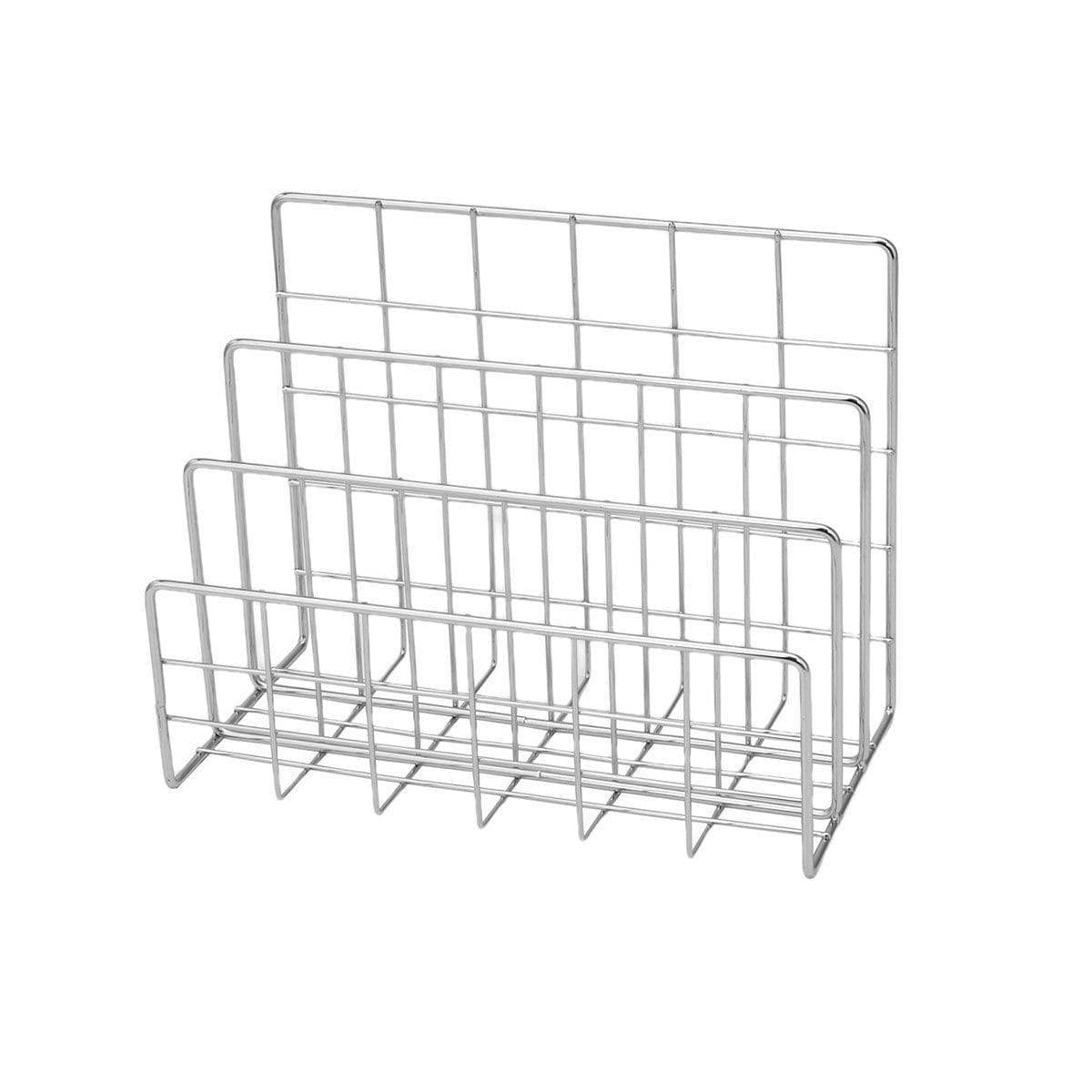 Three Layer Iron Office Document Organiser Rack Magazine Shelf - view 2