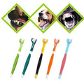 Three-Sided Pet Toothbrush for Dogs and Cats - Dark Green - view 4