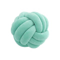 Three-Strand Braided Round Pillow, Velvet - Mint