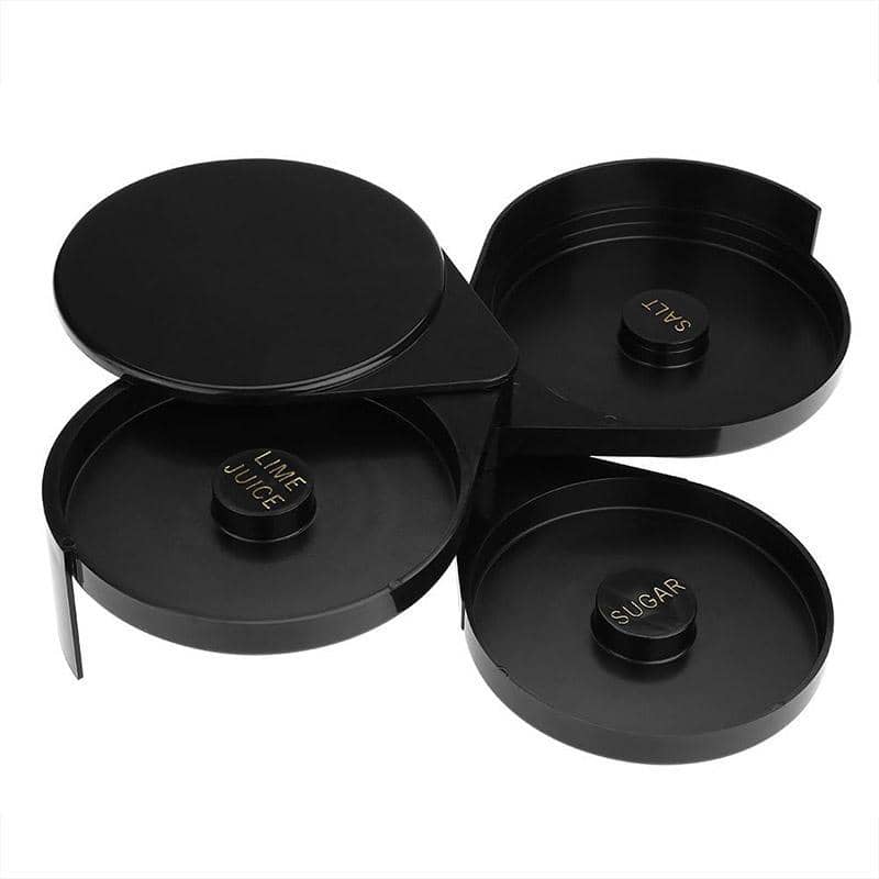 Three-Tier Acrylic Salt and Sugar Rim Container for Cocktails, 155 mm - view 2
