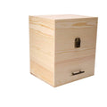 Three Tier Wooden Essential Oil Storage Box with Drawer and Lift Tray - view 2
