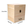 Three Tier Wooden Essential Oil Storage Box with Drawer and Lift Tray - view 3