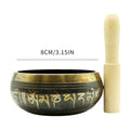 Tibetan Singing Bowl with Wooden Striker and Cushion for Meditation and Yoga, 8 cm - view 3