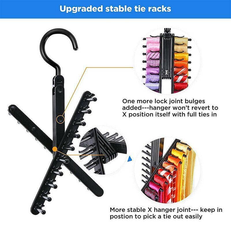 Tie and Scarf Hanger 360 Degree Rotating with 20 Hooks for Closet Organisation - view 4