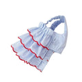 Tiered Ruffle Summer Dress for Small Dogs and Cats - Light Blue, Size M (Chest 38 cm, Body 30 cm) - view 3