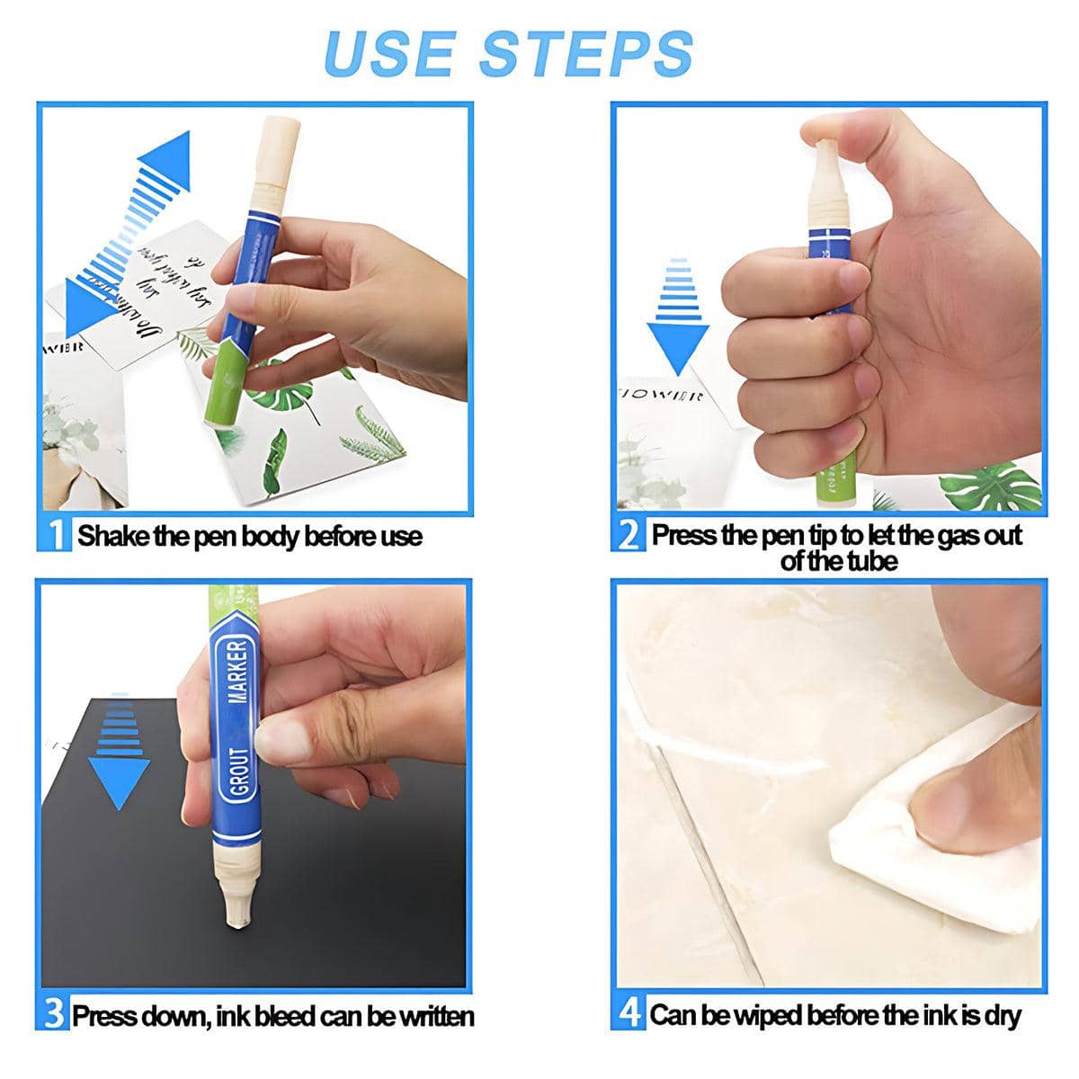 Tile Grout Repair Pen, Wall Gap Refresher Marker - Dark Grey - view 5