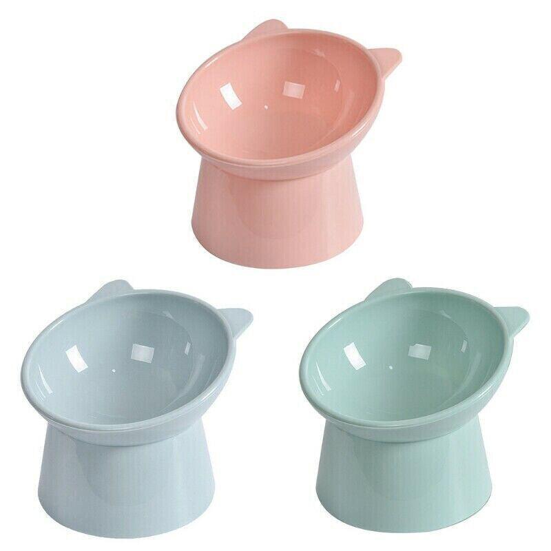 Tilted Elevated Pet Bowl for Cats and Dogs - Light Blue - view 3