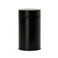 Tinplate Tea Storage Canisters with Airtight Double Lid - Black, Set of 5