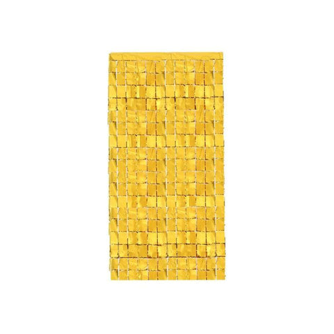 Tinsel Curtain Backdrop 1x2m Shimmer Party Decoration - Gold