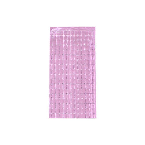 Tinsel Curtain Backdrop 1x2m Shimmer Party Decoration - Light Pink