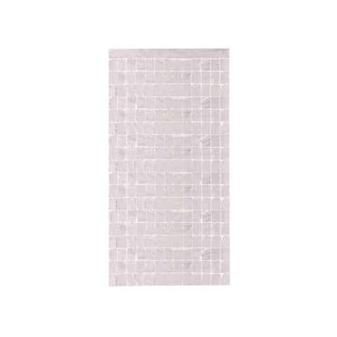 Tinsel Curtain Backdrop 1x2m Shimmer Party Decoration - Silver