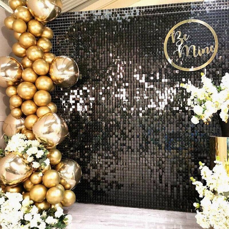 Tinsel Curtain Backdrop 1x2m Shimmer Party Decoration - White - view 4