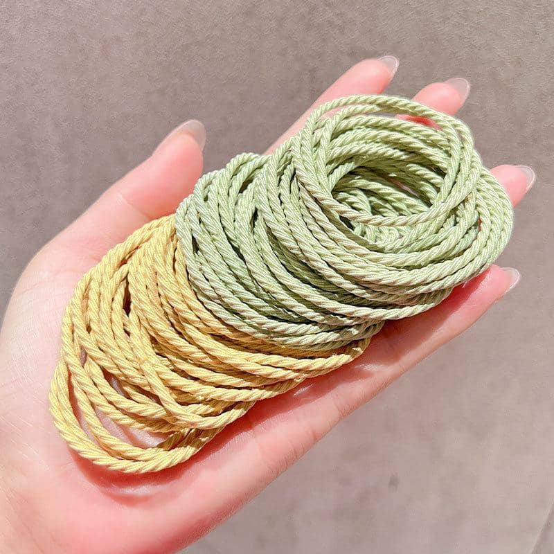 Tiny Elastic Rope Hair Ties for Girls, Pack of 100 - Black - view 4