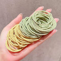 Tiny Elastic Rope Hair Ties for Girls, Pack of 100 - Brown, Beige and Caramel - view 4