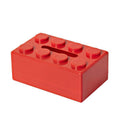 Tissue Box Cover with Building Block Design - Red