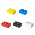 Tissue Box Cover with Building Block Design - White - view 3