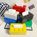 Tissue Box Cover with Building Block Design - White - view 6