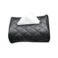 Tissue Box Cover Faux Leather with Bottom Zip - Beige - view 3