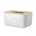 Tissue Box with Bamboo Lid, Paper Towel Holder for Kitchen - view 2