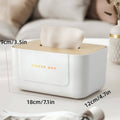 Tissue Box with Bamboo Lid, Paper Towel Holder for Kitchen - view 3