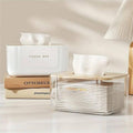 Tissue Box with Bamboo Lid, Paper Towel Holder for Kitchen - view 4