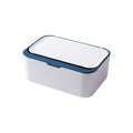 Tissue Box with Wet Wipe and Mask Storage Organiser - Blue