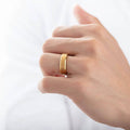 Titanium Stainless Steel 8mm Brushed Wedding Band Ring - US Size 10 - view 3